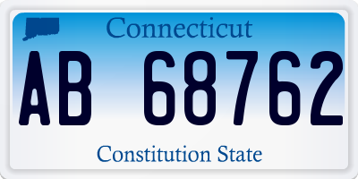 CT license plate AB68762