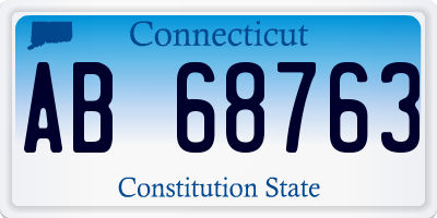 CT license plate AB68763