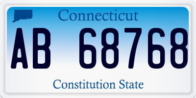 CT license plate AB68768