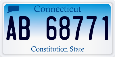 CT license plate AB68771