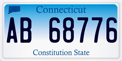 CT license plate AB68776