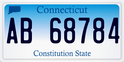 CT license plate AB68784
