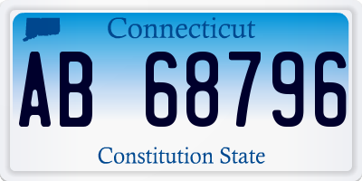 CT license plate AB68796