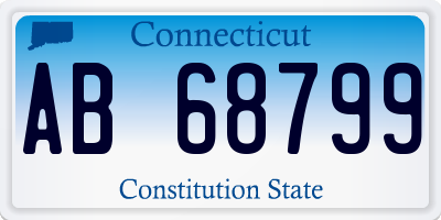 CT license plate AB68799