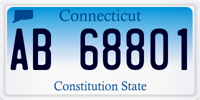 CT license plate AB68801