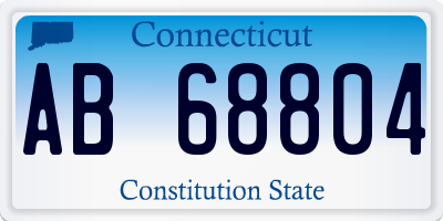 CT license plate AB68804