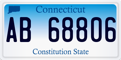 CT license plate AB68806