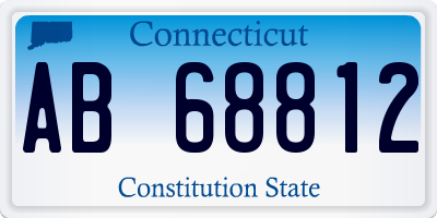 CT license plate AB68812