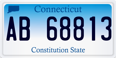 CT license plate AB68813