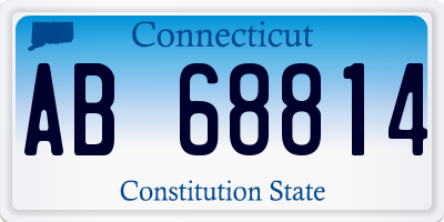 CT license plate AB68814