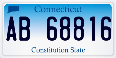 CT license plate AB68816