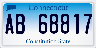 CT license plate AB68817