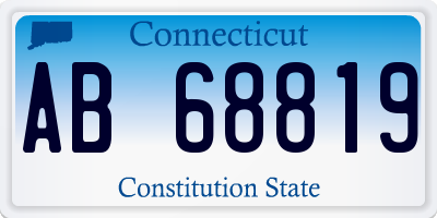 CT license plate AB68819