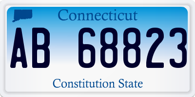 CT license plate AB68823