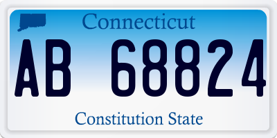 CT license plate AB68824
