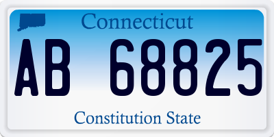 CT license plate AB68825