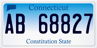 CT license plate AB68827