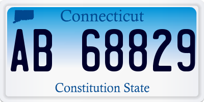 CT license plate AB68829