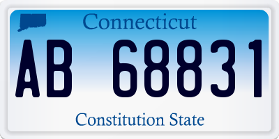 CT license plate AB68831