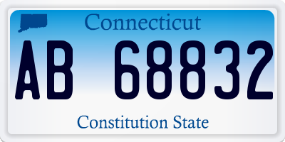 CT license plate AB68832