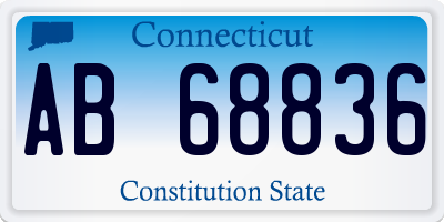 CT license plate AB68836