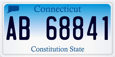 CT license plate AB68841