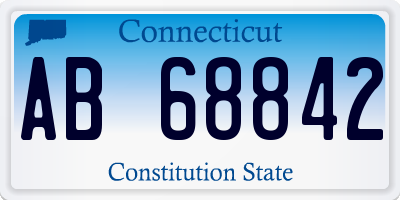 CT license plate AB68842