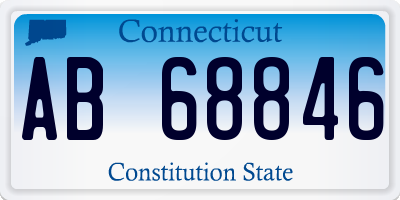 CT license plate AB68846