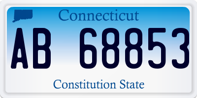 CT license plate AB68853