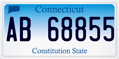 CT license plate AB68855