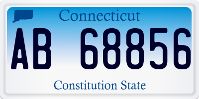 CT license plate AB68856