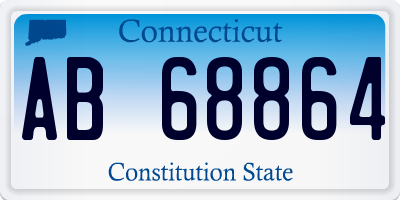 CT license plate AB68864