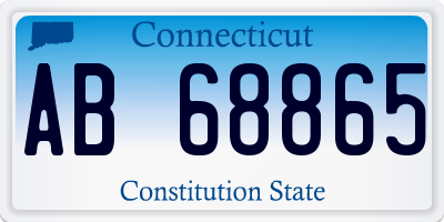 CT license plate AB68865