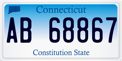 CT license plate AB68867