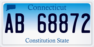 CT license plate AB68872