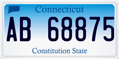 CT license plate AB68875