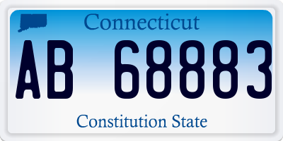 CT license plate AB68883