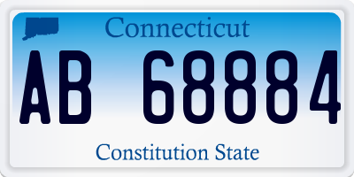 CT license plate AB68884