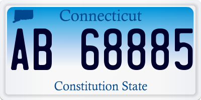 CT license plate AB68885