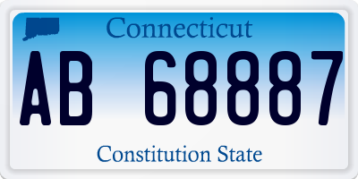 CT license plate AB68887