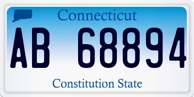 CT license plate AB68894