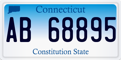 CT license plate AB68895