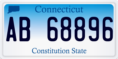 CT license plate AB68896