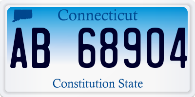 CT license plate AB68904