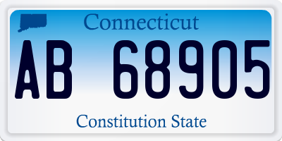 CT license plate AB68905