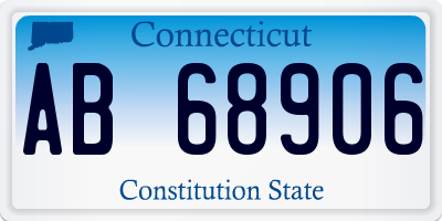 CT license plate AB68906