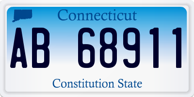 CT license plate AB68911