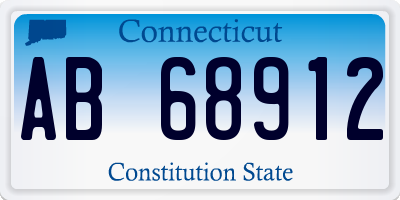 CT license plate AB68912