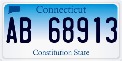 CT license plate AB68913