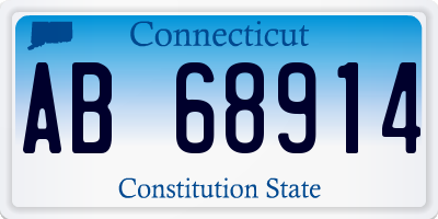 CT license plate AB68914